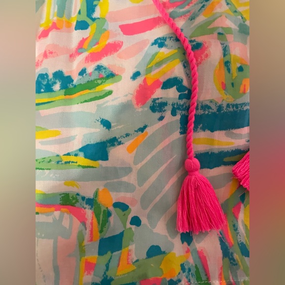 Lilly Pulitzer sailboat print swing tank top with tassels. Size small. - Picture 2 of 3